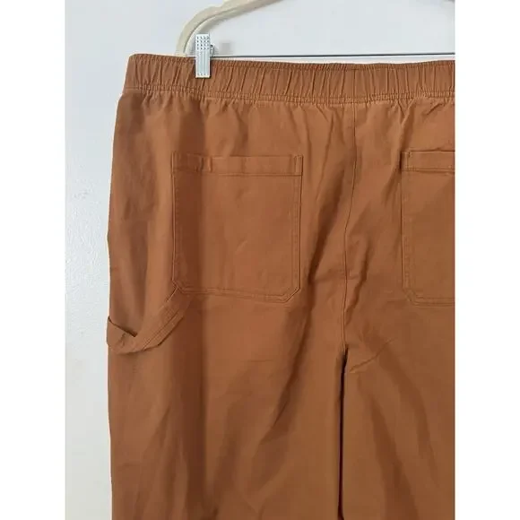 NWT Old Navy High Rise Pulla Comfort Waist Brown Straight Leg Pants Women’s XXL - Picture 5 of 7